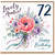 72nd Birthday Card for Auntie, Lovely Auntie Happy Birthday Floral Card