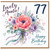Auntie 77th Birthday Card, Lovely Auntie Happy Birthday Floral Card