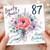 87th Birthday Card for Auntie, Lovely Auntie Happy Birthday Floral Card