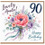 90th Birthday Card for Auntie, Lovely Auntie Happy Birthday Floral Card