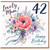 42nd Birthday Card for Mum, Lovely Mum Happy Birthday Floral Card