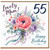 55th Birthday Card for Mum, Lovely Mum Happy Birthday Floral Card