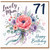 71st Birthday Card for Mum, Lovely Mum Happy Birthday Floral Card
