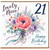 Niece 21st Birthday Card, Lovely Floral Happy Birthday Card