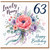 Nanny 63rd Birthday Card, Lovely Floral Happy Birthday Card