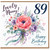 Nanny 89th Birthday Card, Lovely Floral Birthday Card