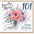 Nanny 101st Birthday Card, Lovely Nanny Floral Birthday Card