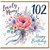 Nanny 102nd Birthday Card, Floral Happy Birthday Card