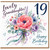 19th Birthday Card for Granddaughter, Lovely Floral Happy Birthday Card