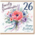 26th Birthday Card for Granddaughter, Lovely Granddaughter Happy Birthday Floral Card