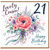 21st Birthday Card for Cousin, Lovely Cousin Happy Birthday Floral Card