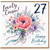 27th Birthday Cousin Card, Lovely Cousin Floral Happy Birthday Card