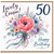 50th Birthday Cousin Card, Lovely Cousin Happy Birthday Floral Card