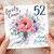 52nd Birthday Card for Cousin, Lovely Cousin Happy Birthday Floral Card