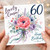 60th Birthday Card for Cousin, Lovely Cousin Floral Birthday Card