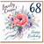 68th Birthday Card for Cousin, Lovely Cousin Happy Birthday Floral Card