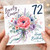 72nd Birthday Card for Cousin, Lovely Cousin Happy Birthday Floral Card