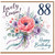 88th Birthday Card for Cousin, Lovely Cousin Floral Happy Birthday Card