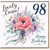 98th Birthday Card for Cousin, Lovely Cousin Happy Birthday Floral Card