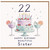 22nd Birthday Card for Sister, Happy Birthday Beautiful Sister
