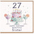 27th Birthday Card for Sister, Happy Birthday Beautiful Sister Card
