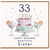33rd Birthday Card for Sister, Happy Birthday Beautiful Sister Card