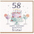 58th Birthday Card for Sister, Happy Birthday Beautiful Sister
