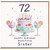 72nd Birthday Card for Sister, Happy Birthday Beautiful Sister Card