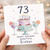 73rd Birthday Card for Sister, Beautiful Sister Birthday Card