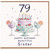 79th Birthday Card for Sister, Happy Birthday Beautiful Sister Card