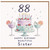 88th Birthday Card for Sister, Happy Birthday Beautiful Sister Card