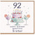 92nd Birthday Card for Sister, Happy Birthday Beautiful Sister Card