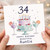 34th Birthday Card for Auntie, Happy Birthday Beautiful Auntie Card