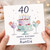 40th Birthday Auntie Card, Happy Birthday Beautiful Auntie Cake Design