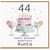 Auntie 44th Birthday Card, Happy Birthday Beautiful Auntie Cake Illustration Card