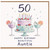 50th Birthday Card for Auntie, Happy Birthday Beautiful Auntie Card