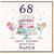 68th Birthday Card for Auntie, Happy Birthday Beautiful Auntie Cake Design
