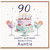 90th Birthday Card for Auntie, Beautiful Auntie Birthday Card