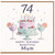 74th Birthday Card for Mum, Happy Birthday Beautiful Mum Card