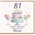 81st Birthday Card for Mum, Happy Birthday Beautiful Mum Card