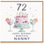Nanny 72nd Birthday Card, Happy Birthday Beautiful Nanny Card