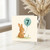 7th Birthday Card for Children - Cute Bunny with Blue Balloon Number Seven - Kids Age 7 Card for Boy or Girl