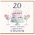 20th Birthday Card for Cousin, Happy Birthday Beautiful Cousin Card