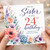 24th Birthday Card for Sister, Floral Watercolour Birthday Card With Love
