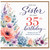 Sister 35th Birthday Card, With Love Floral Watercolour Card
