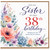 Sister 38th Birthday Card Watercolour Floral Birthday Card