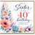40th Birthday Sister Card, Floral Watercolour With Love Birthday Card