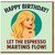 Happy Birthday Card - Retro Pin-Up Blonde Illustration, Let the Espresso Martinis Flow, Funny Cocktail-Themed Card for Her, Friend or Sister