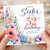Sister 52nd Birthday Card, With Love Floral Birthday Card