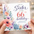 Sister 66th Birthday Card, Floral With Love Birthday Card